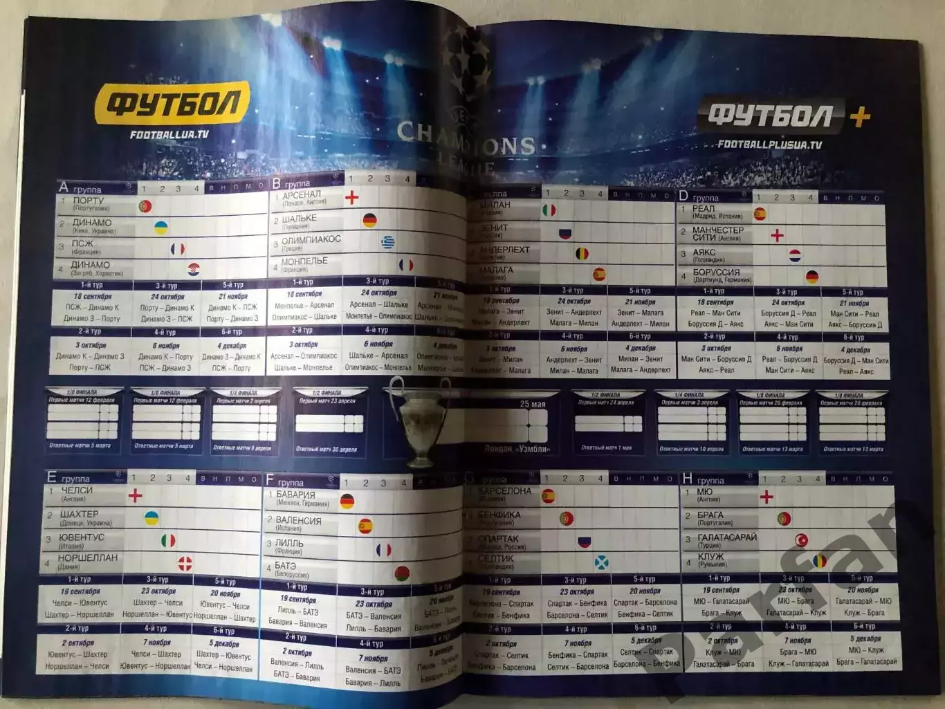 Журнал Футбол Єврокубки 2012/13 Динамо Київ Дніпро Шахтар Спецвипуск 1