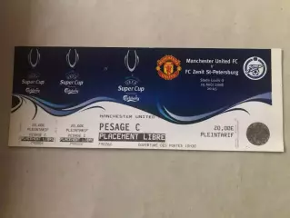 Билет Манчестер Юнайтед - Зенит 2008 Manchester United v Zenit