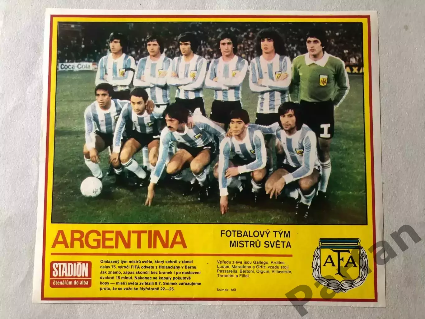 Stadion Постер, Аргентина 1978 Чемпіон Світу