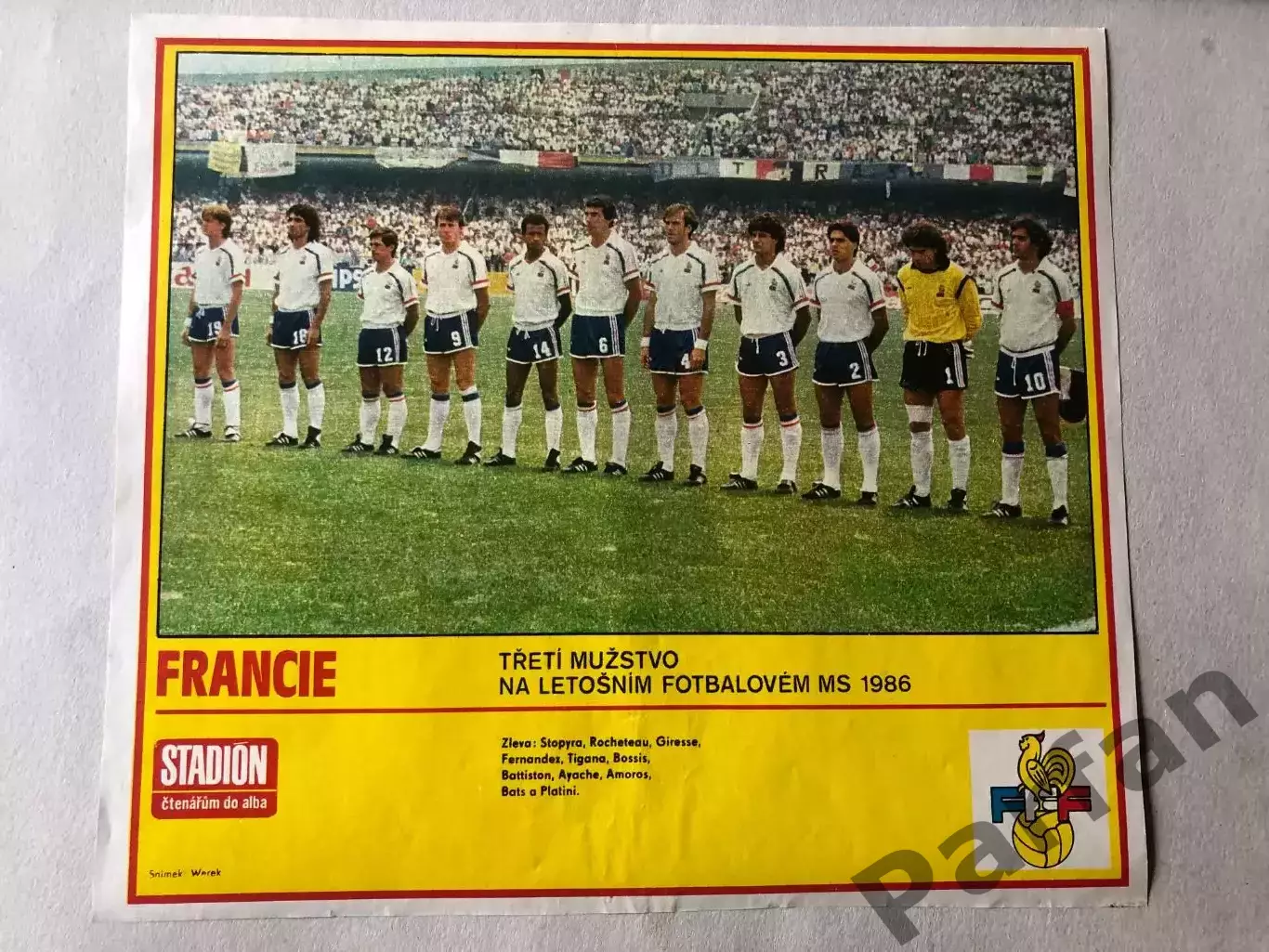 Stadion Постер Франція 1986