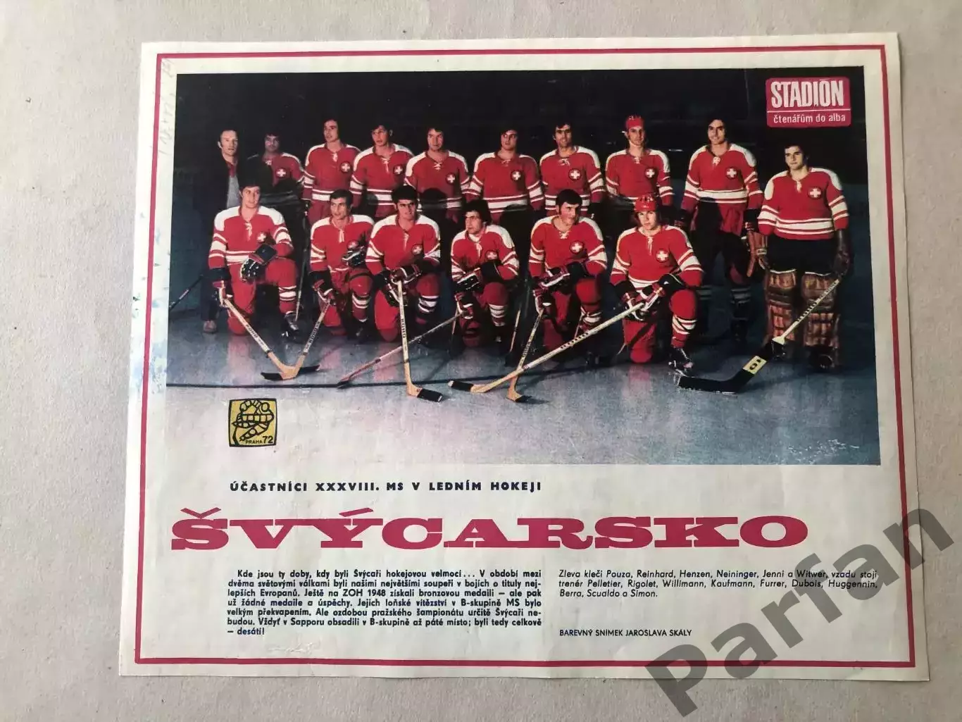 Stadion Постер Швейцарія Хокей