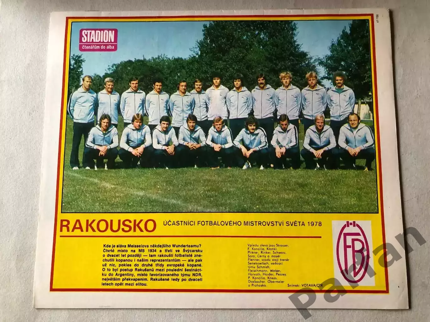 Стадіон/Stadion 1978 №18 Австрія