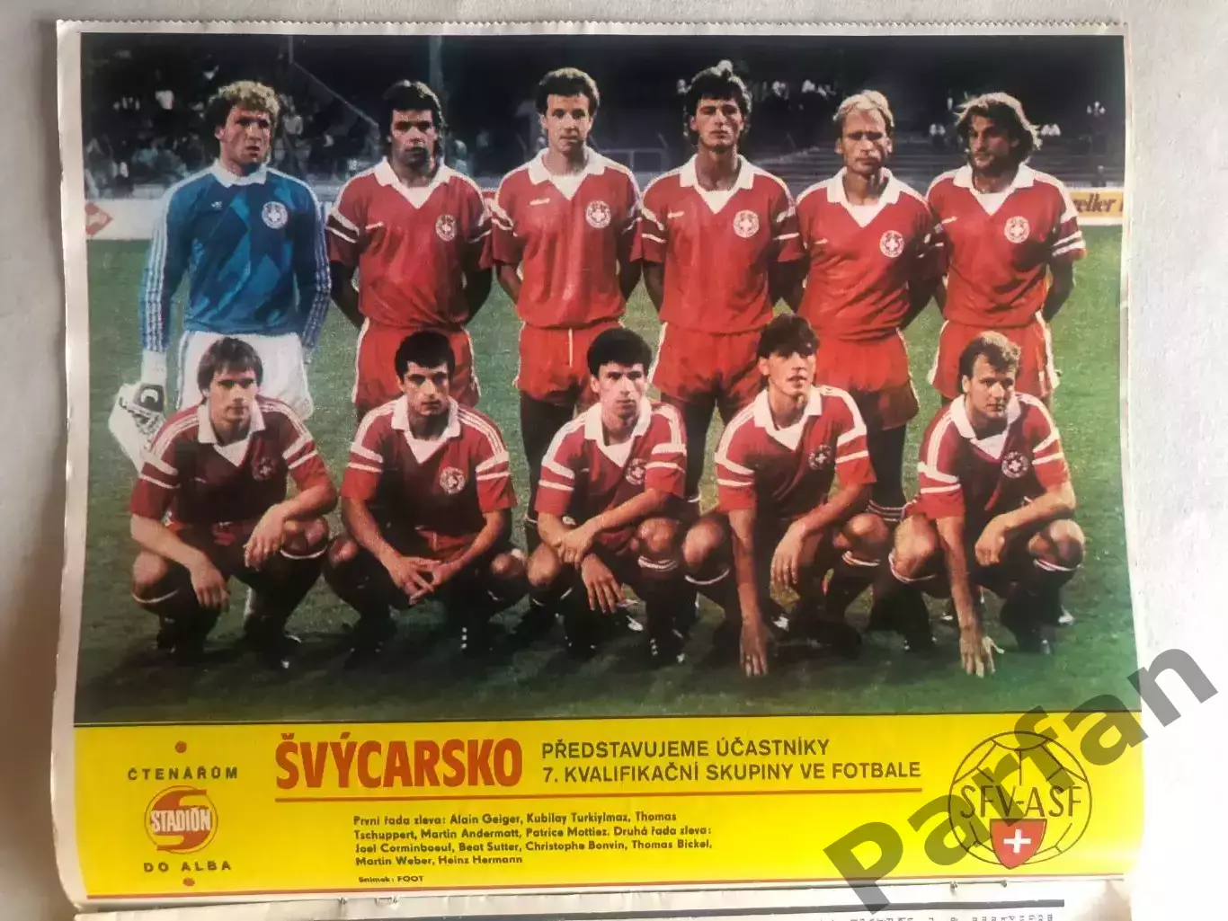 Стадіон/Stadion 1989 №23 Швейцарія