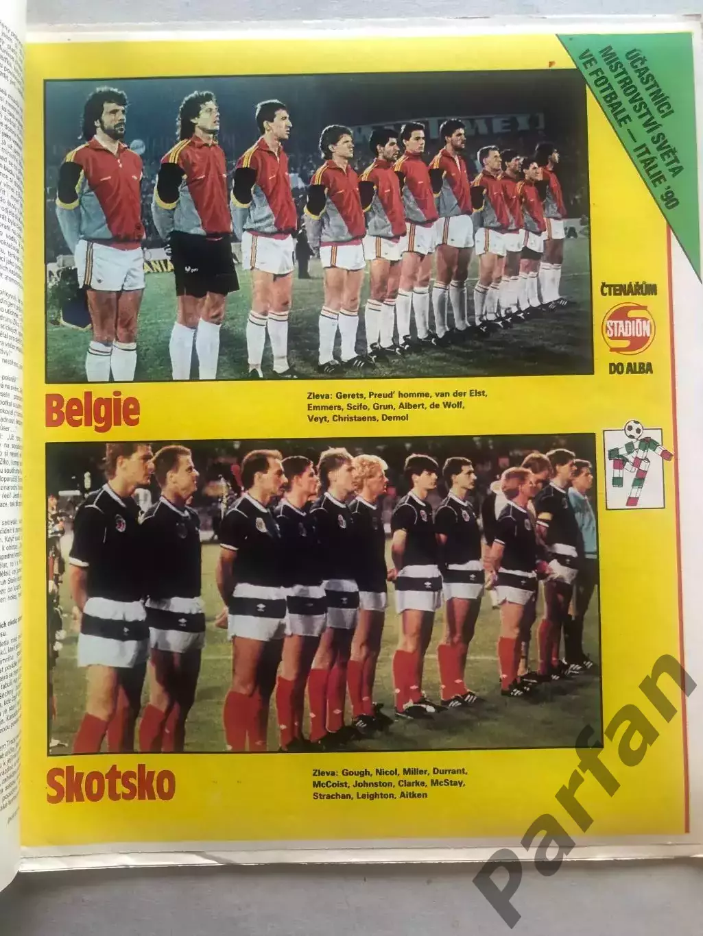 Стадіон/Stadion 1990 №15 Бельгія Шотландія
