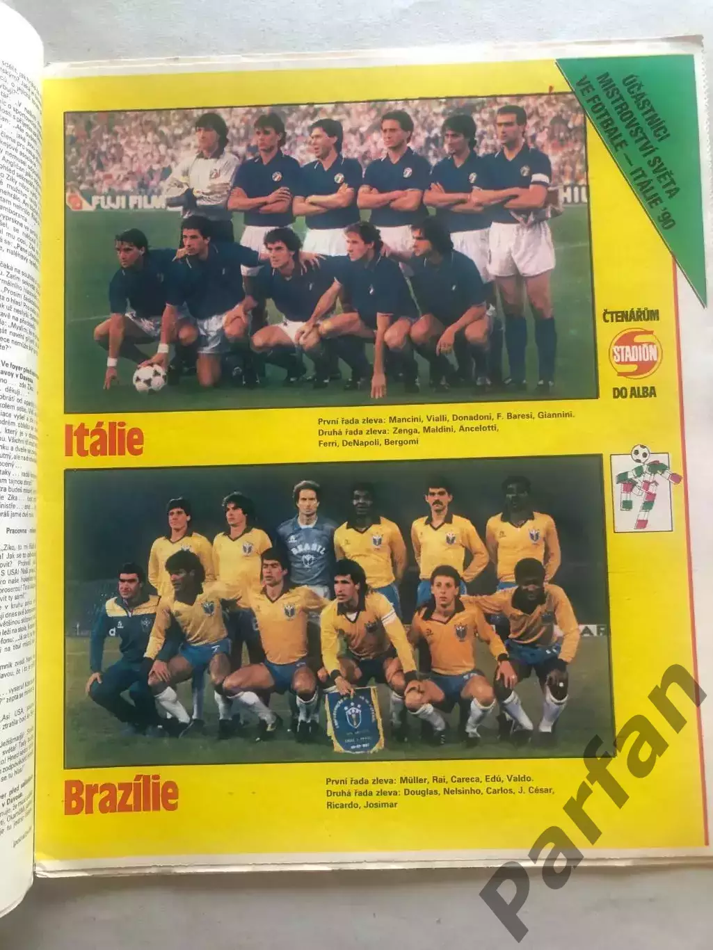 Стадіон/Stadion 1990 №17 Італія Бразилія
