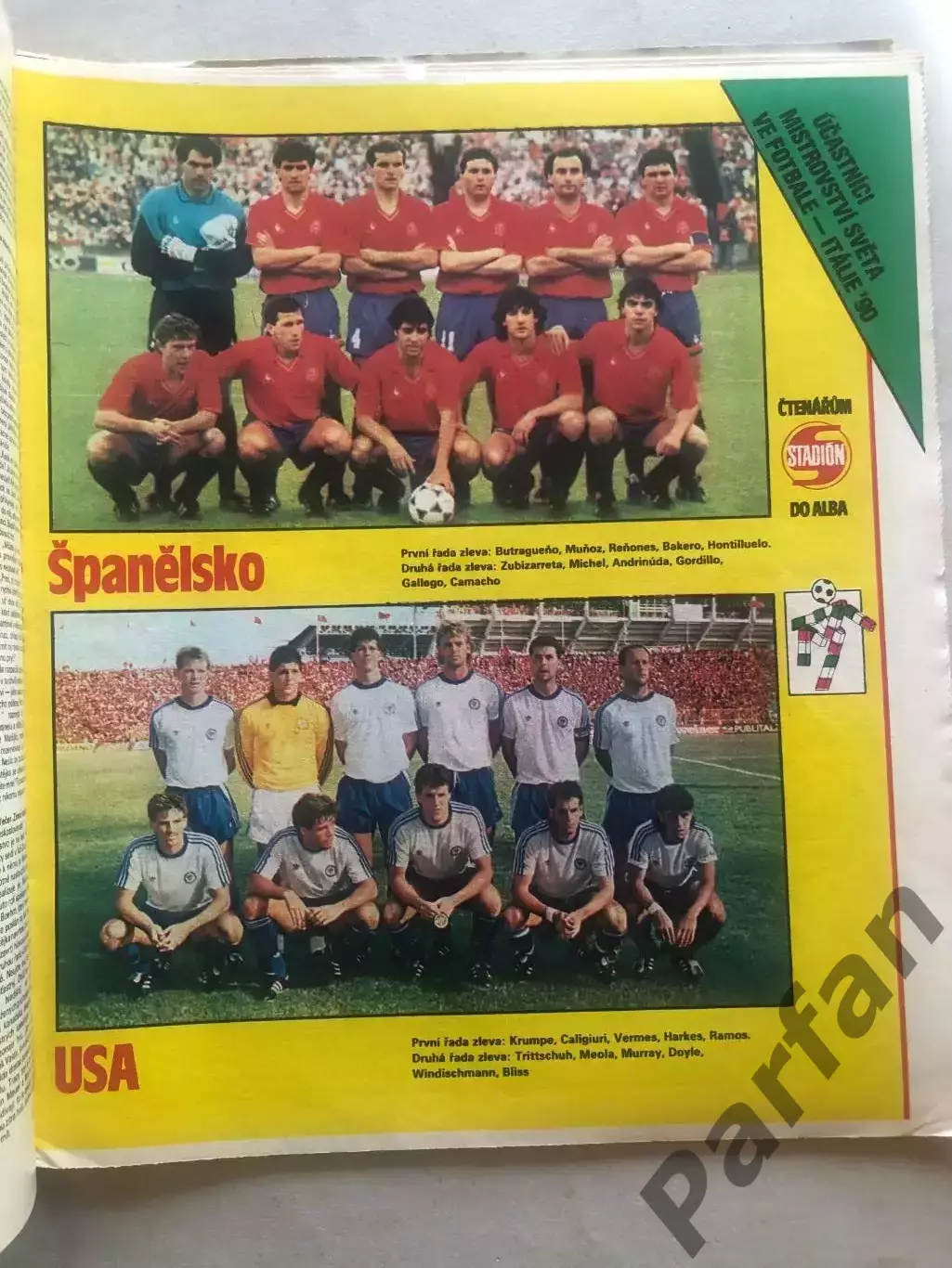 Стадіон/Stadion 1990 №18 Іспанія США Віаллі