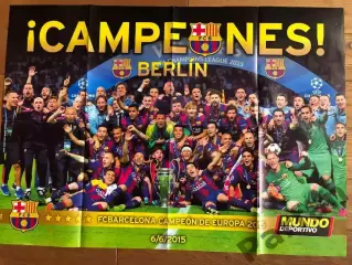 Mundo Deportivo Постер Барселона Володар Кубок Чемпіонів 2015