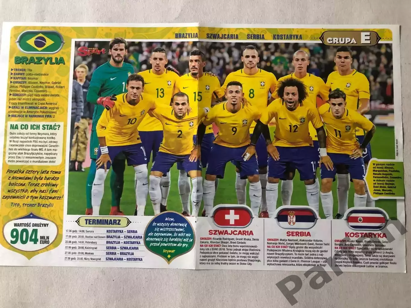 Bravo Sport Постер Бразилія/Німеччина ЧС 2018