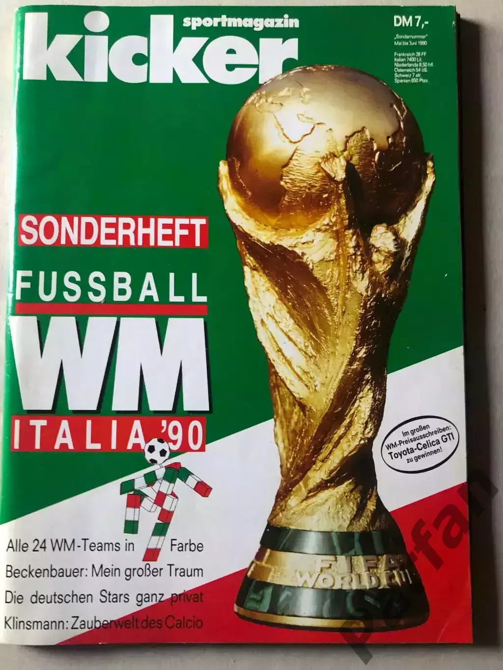 Футбол Журнал Kicker WM Чемпіонат Світу 1990 Спецвипуск