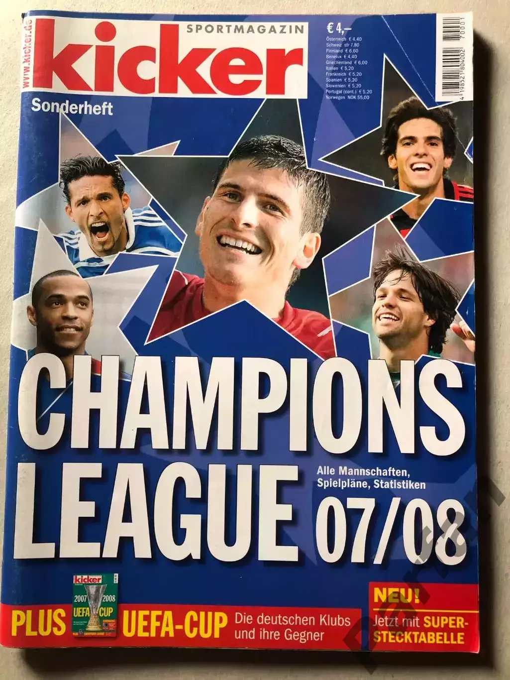 Футбол Журнал Kicker Champions league Спецвипуск 2007/08
