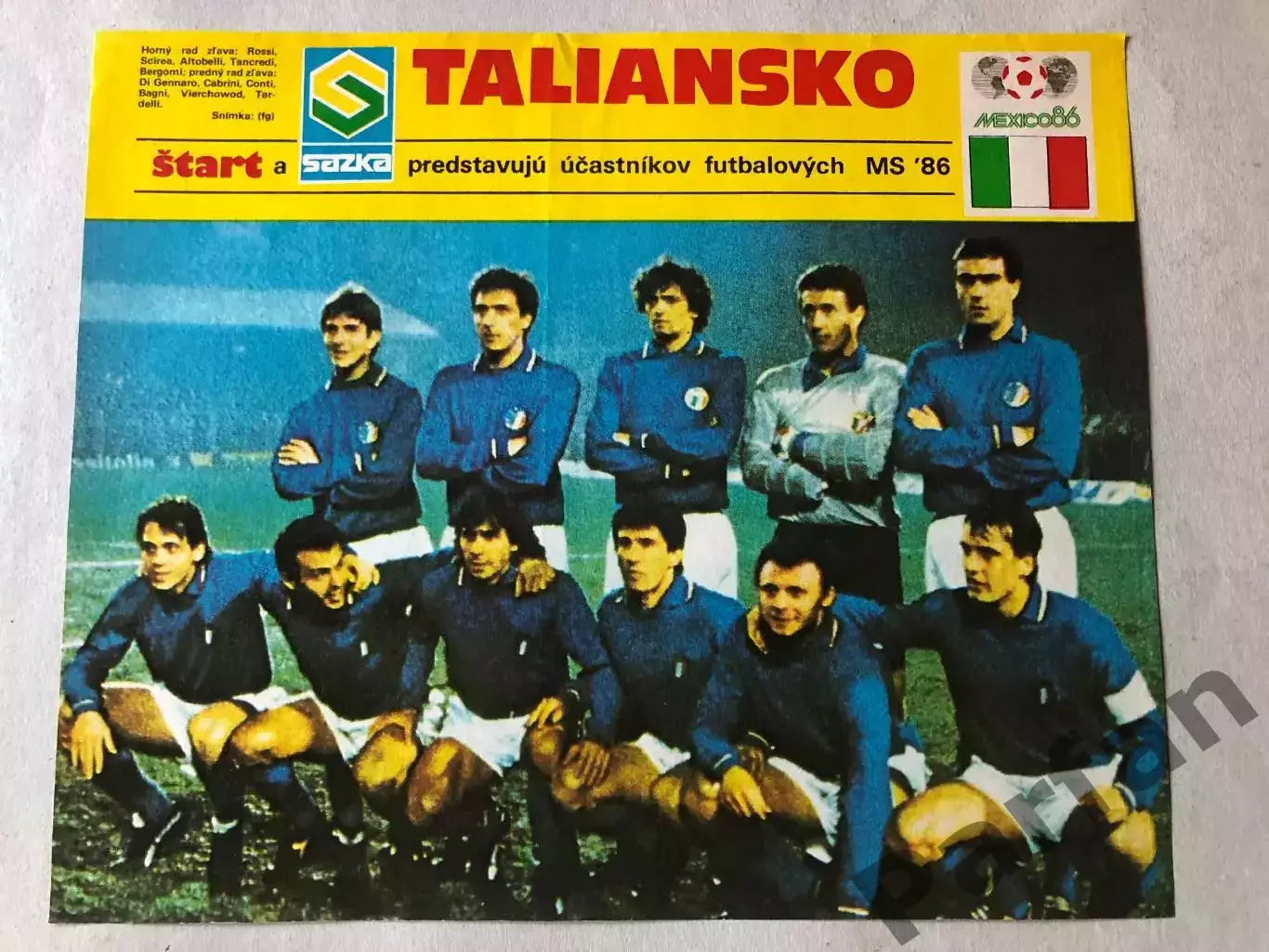 Start/Старт Постер, Італія 1986