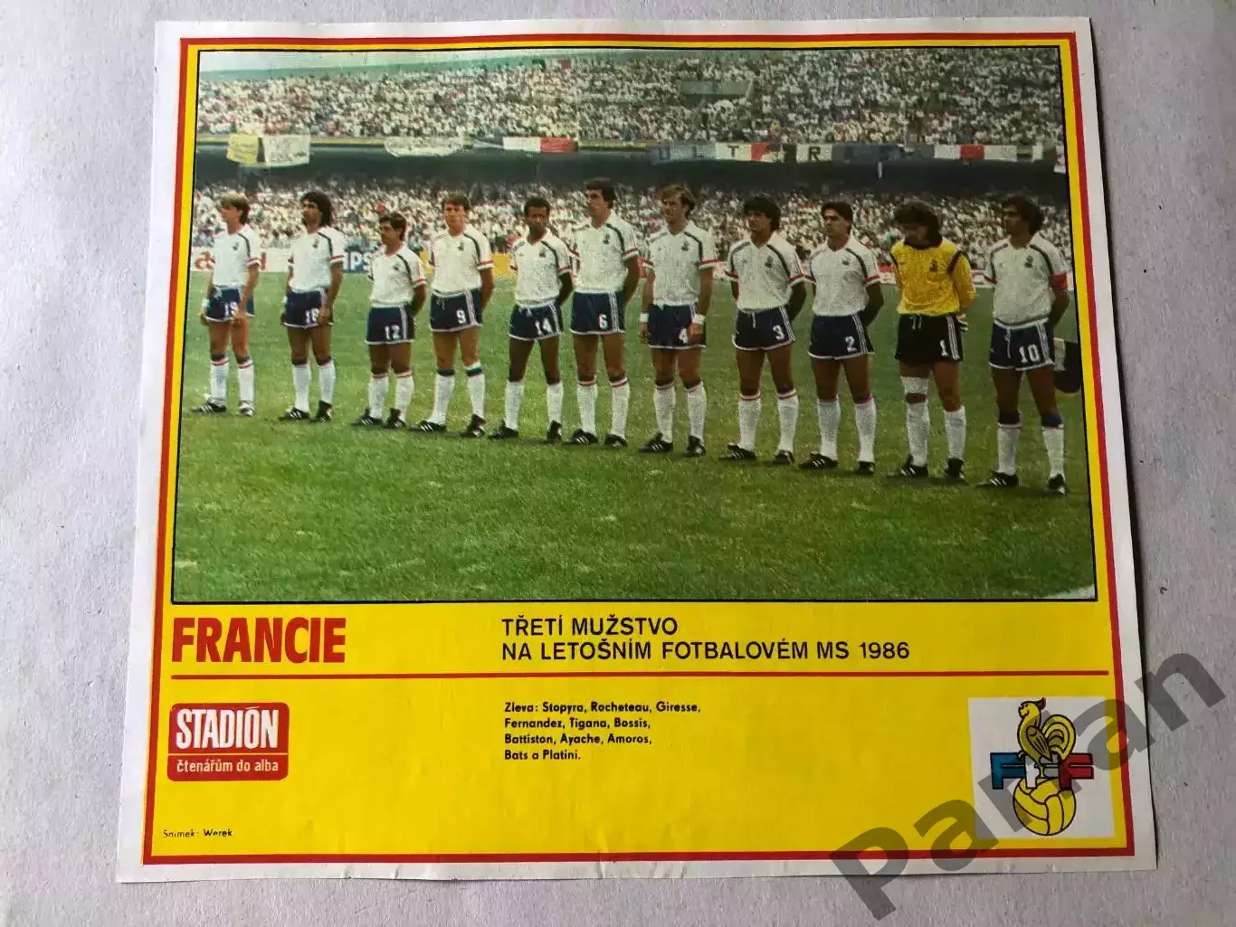 Stadion Постер Франція 1986