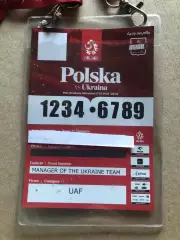 Бейдж/Пропуск Україна - Польща 2024