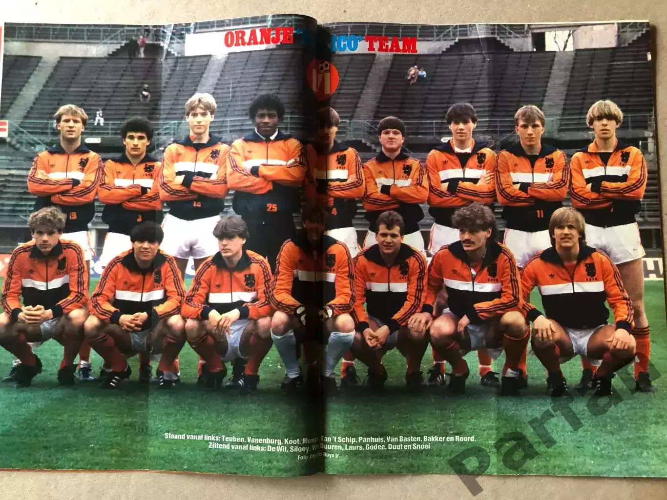 Voetbal international 1983 Постер Голландія Молодіжна