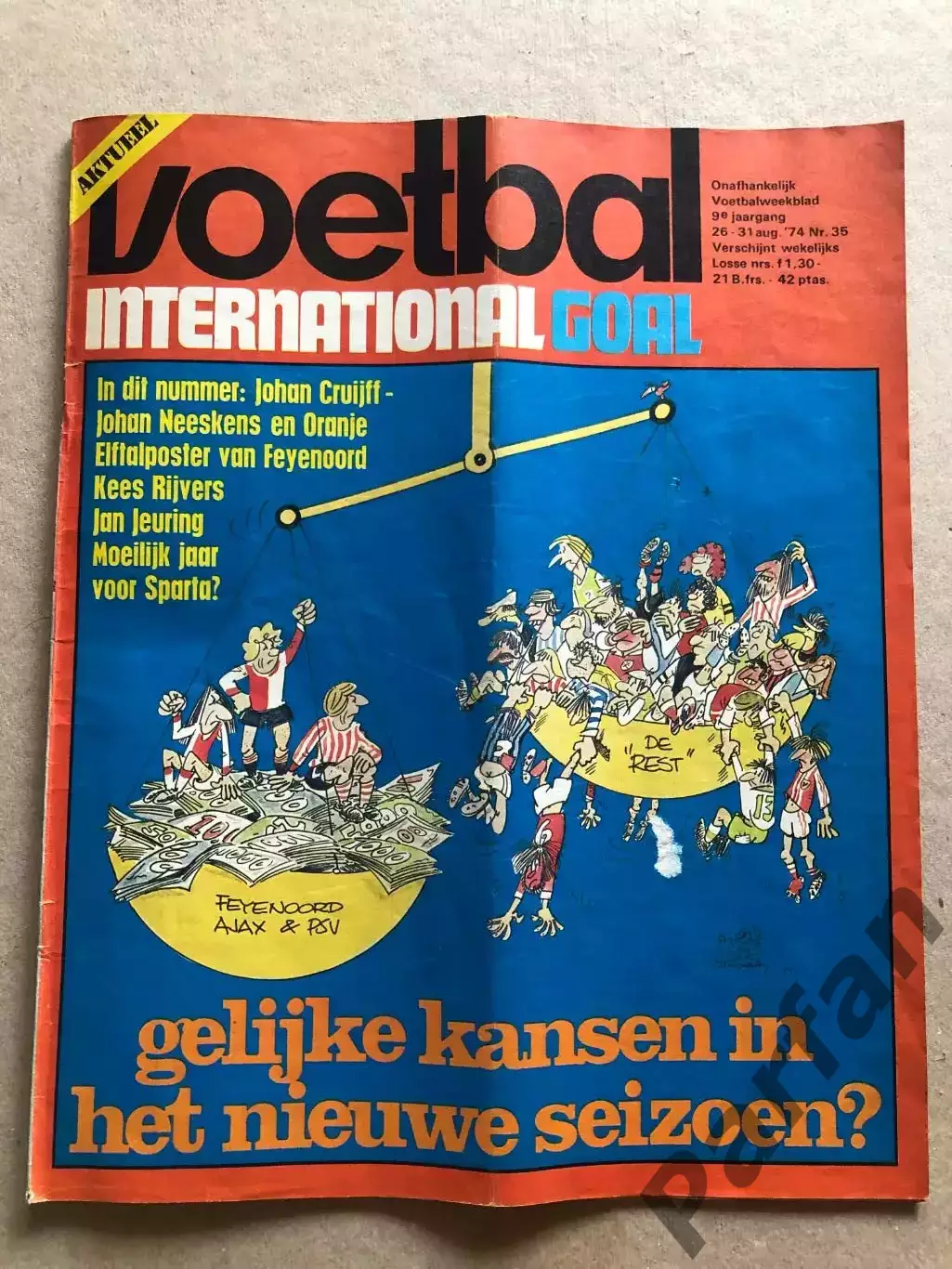 Voetbal international 1974 Постер Феєнорд 1