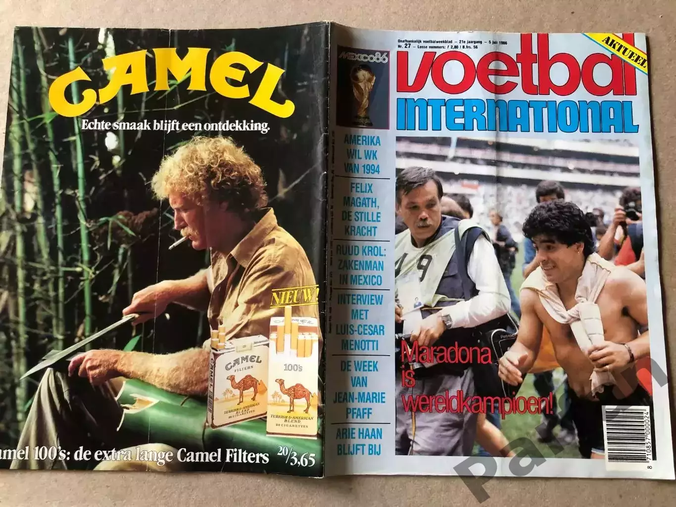 Voetbal international 1988 Постер Марадона 1
