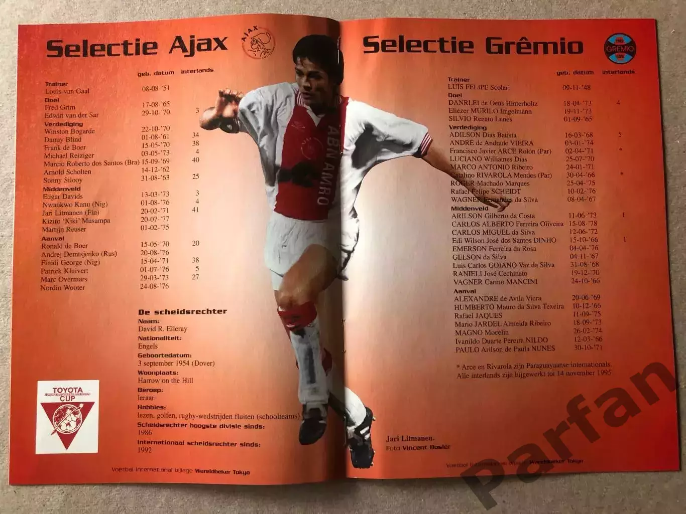 Межконтинентальний Кубок Аякс - Гремио 1995 Ajax v Gremio 1