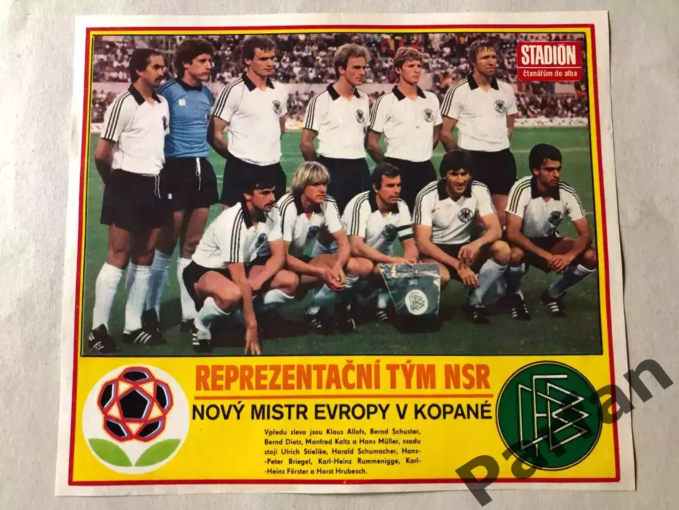 Stadion Постер ФРН 1980 Чемпіон Європи