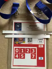 Бейдж/Пропуск Франція - Україна 2025