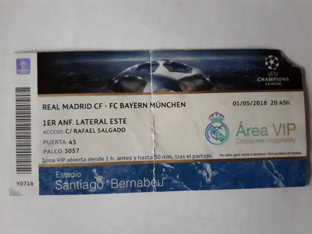Билет Реал - Бавария 2018