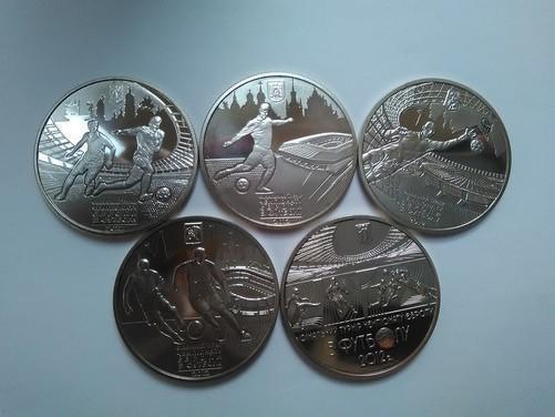 Набор 5 монет, Чемпионат Европы по футболу ЕВРО 2012 Украина Россия