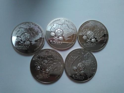 Набор 5 монет, Чемпионат Европы по футболу ЕВРО 2012 Украина Россия 1