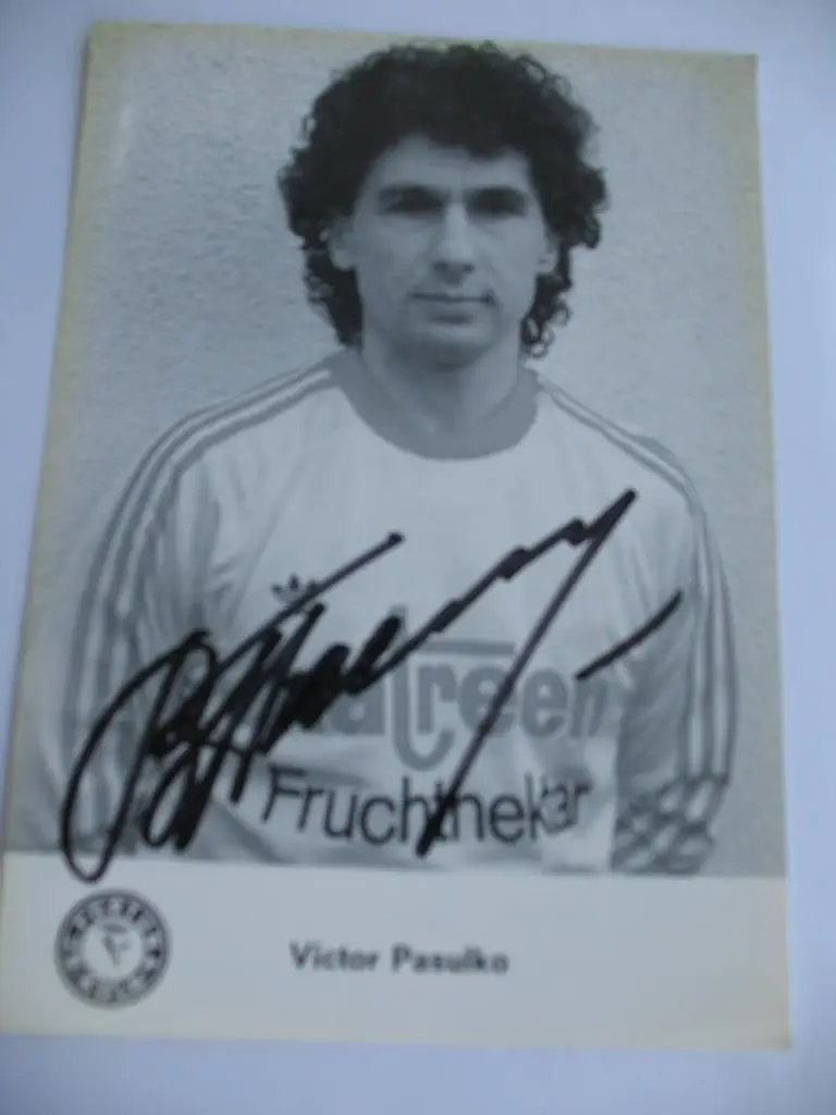Открытка футбол Виктор Пасулько СССР Фортуна размер 10х15см автограф оригинал