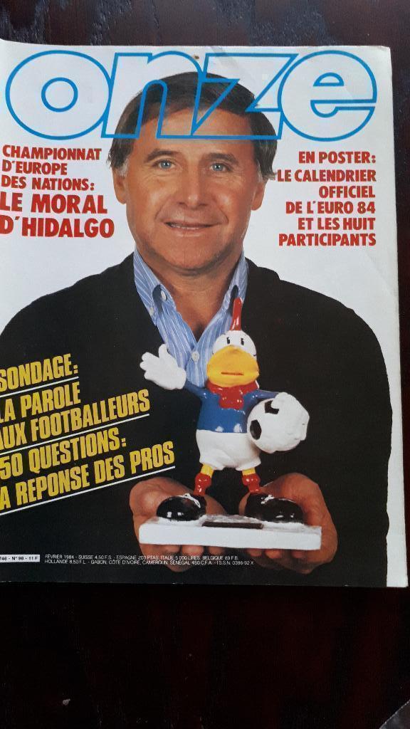 Футбол Журнал ONZE/ОНЗЕ 1984 + вкладыш Gaude EURO А-5 1984