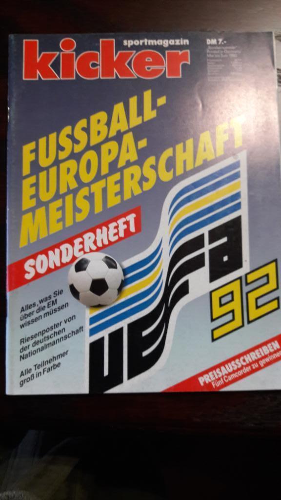 Футбол, Чемпионат Европы 1992 СНГ СССР спецвыпуск Кикер /Kicker/Киккер