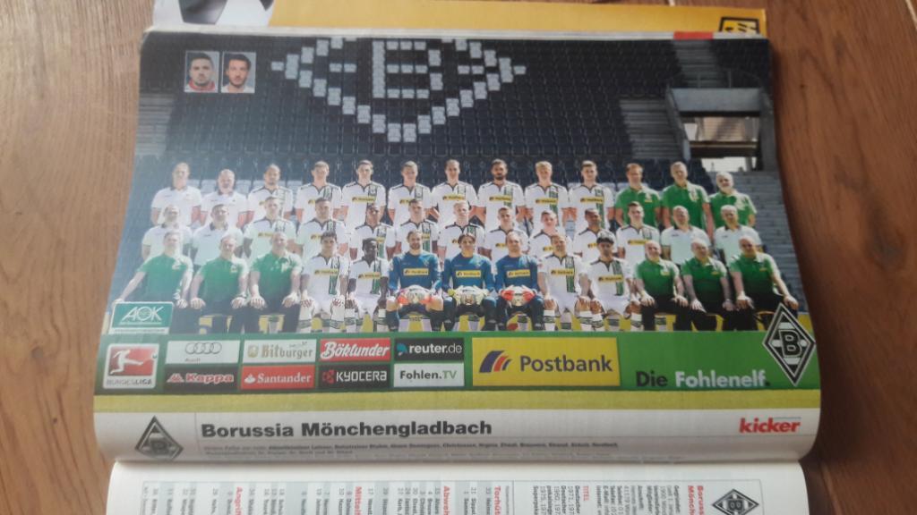 Футбол, Постер Боруссия Мёнхенгладбах 2015 Кикер /Kicker/Стадион