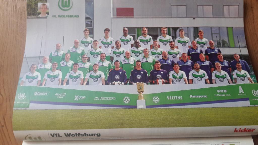 Футбол, Постер Вольфсбург 2015 Кикер /Kicker/Стадион