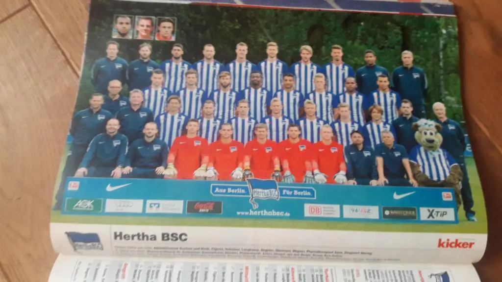 Футбол, Постер ФК Герта 2015 Кикер /Kicker