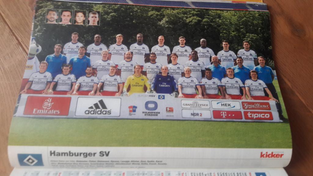 Футбол, Постер ФК Гамбург 2015 Кикер /Kicker