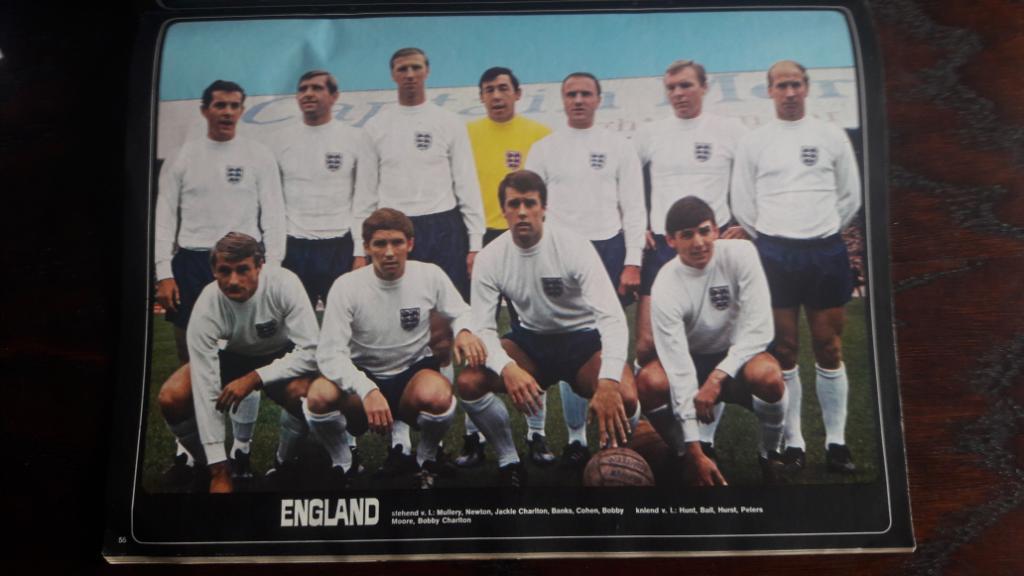 Постер, Сборная Англия 1970