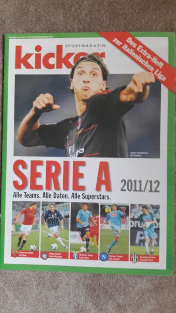 Serie A Серия А Италия 2011/12 Кикер /Kicker Спецвыпуск