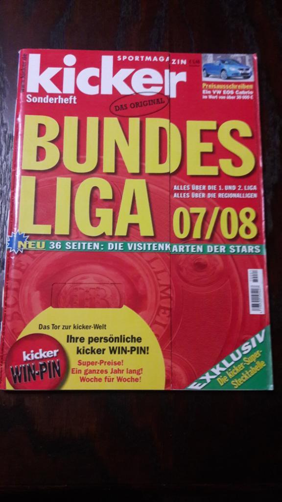 Распродажа/Sale Футбол, Кикер /Kicker/Киккер спецвыпуск Bundesliga 2007/08