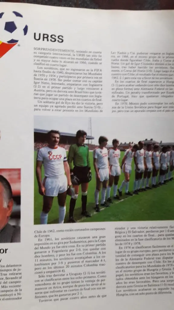 Футбол, Чемпионат Мира 1982 Официальная ИСПАНСКАЯ программа на турнир, СССР 4