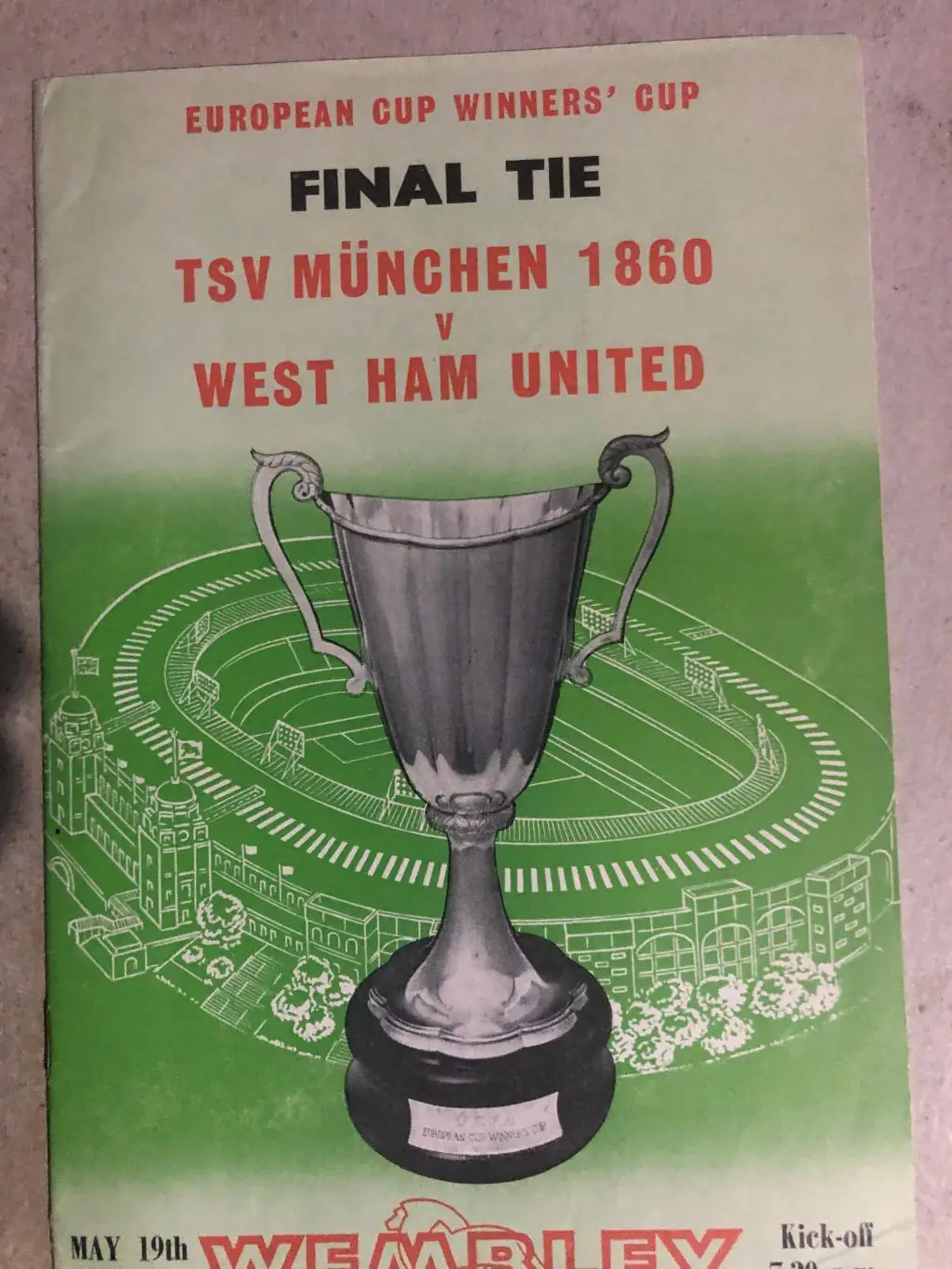 Кубок Кубков финал Мюнхен 1860 - Вест Хэм 1965 West Ham United - Munchen 1860