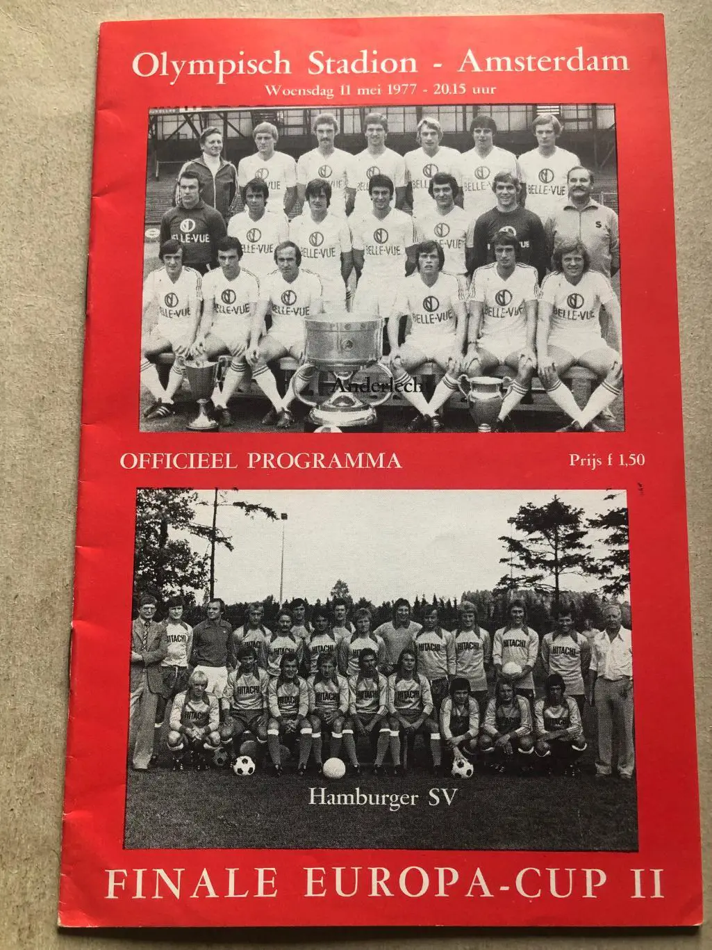 Кубок Кубков финал Андерлехт - Гамбург 1977 Hamburg - Anderlecht