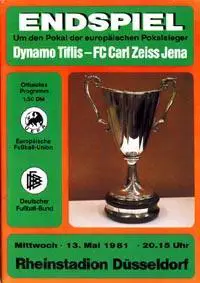 Кубок Кубков финал Динамо Тбилиси - Карл Цейсс 1981 Dinamo Tbilisi - Carl Zeiss