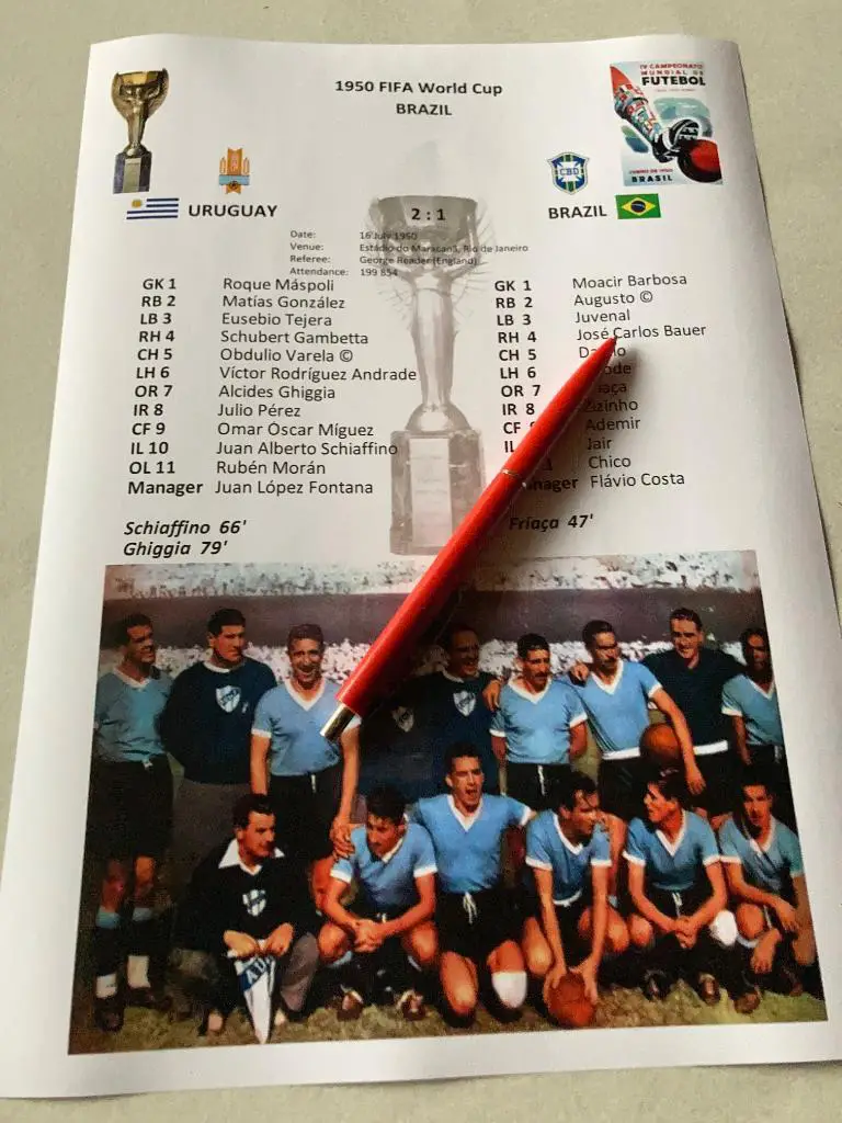 Чемпионат Мира по футболу 1950 финал Уругвай - Бразилия