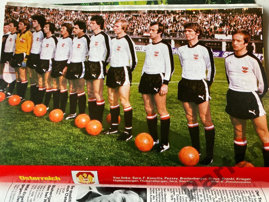 Футбол, Постер Австрия 1978 Kicker