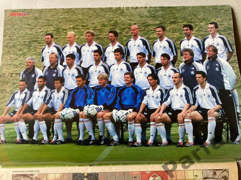 Футбол Журнал Еженедельник Футбол 2000 №23 Постер Германия 1