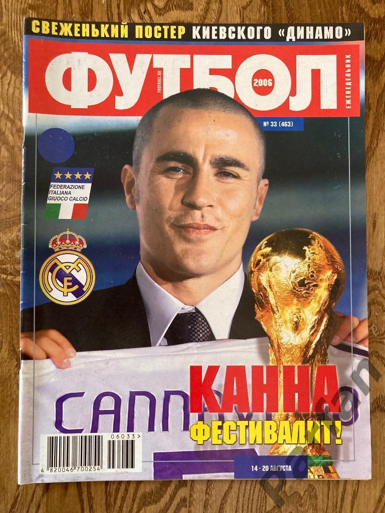 Журнал Еженедельник Футбол 2006 №33 Постер Динамо Киев
