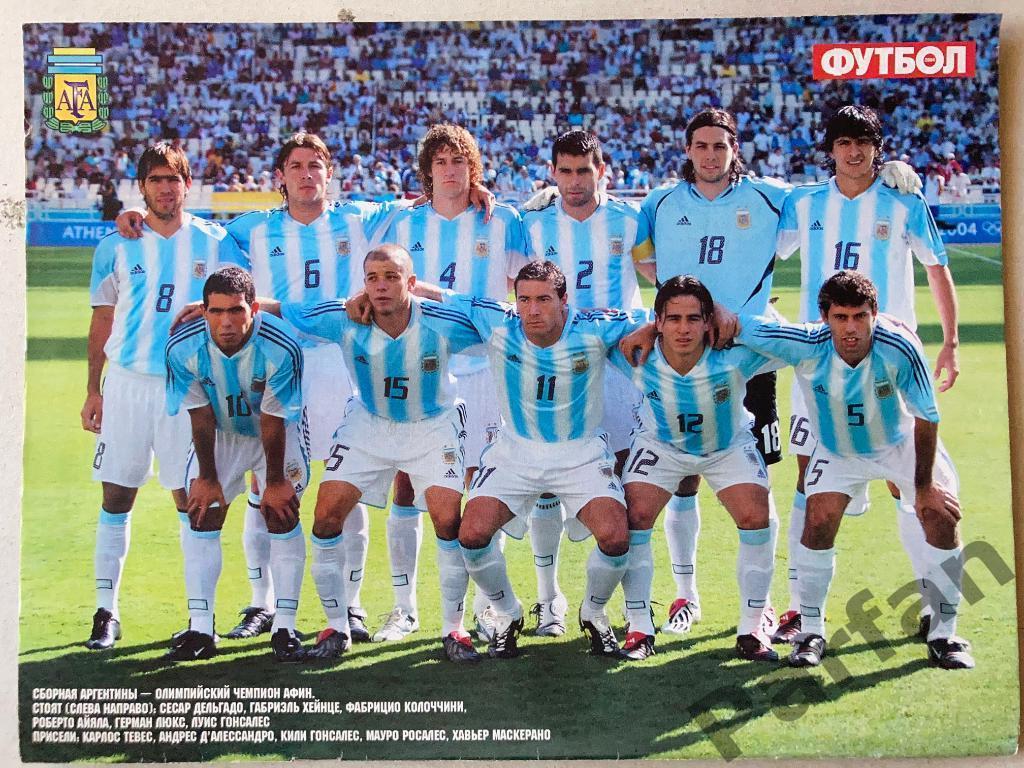 Журнал Еженедельник Футбол 2004 №36 Постер Аргентина 1