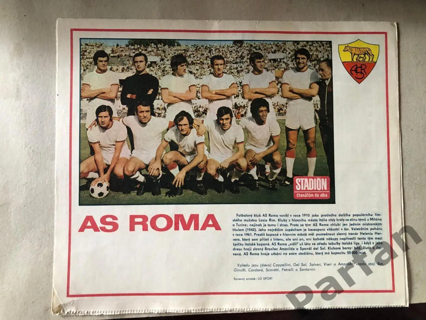 Стадион/Stadion 1972 №43 Рома 1