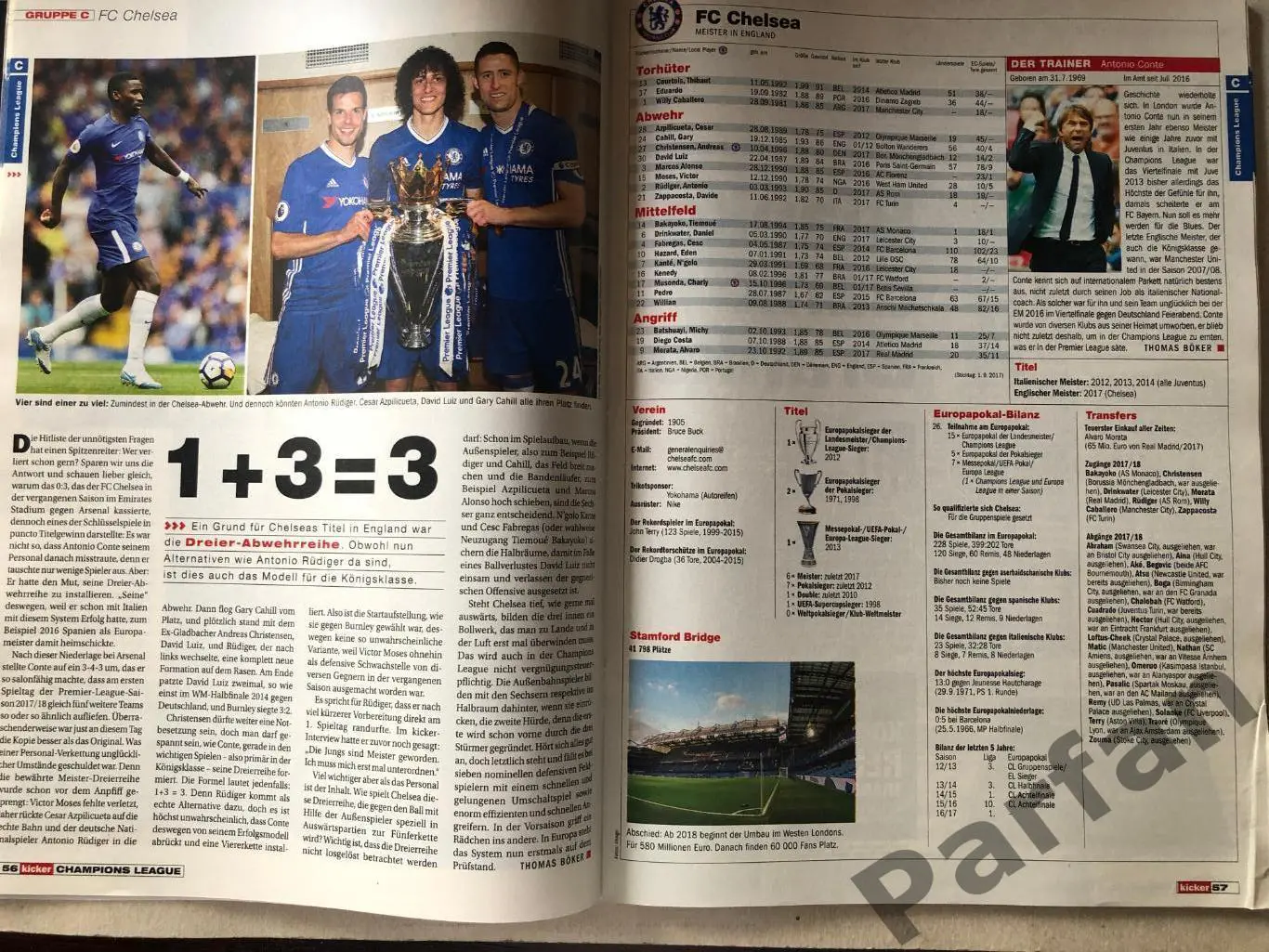 Футбол спецвыпуск Кикер/Kicker Champions league 2017/18 1