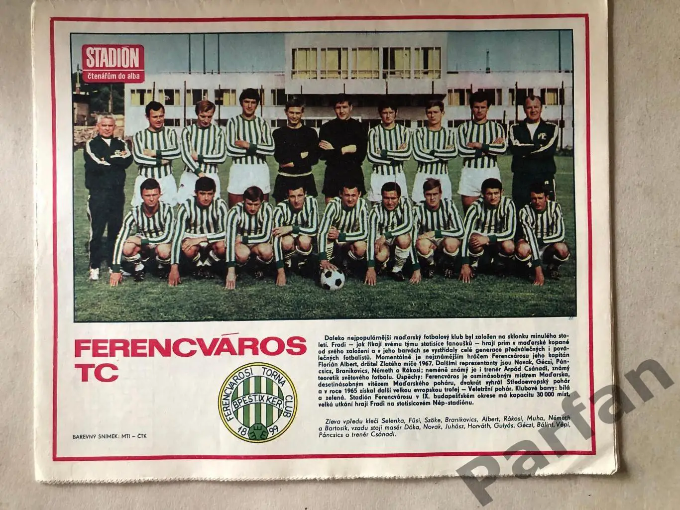 Стадион/Stadion 1972 №20 Ференцварош 1