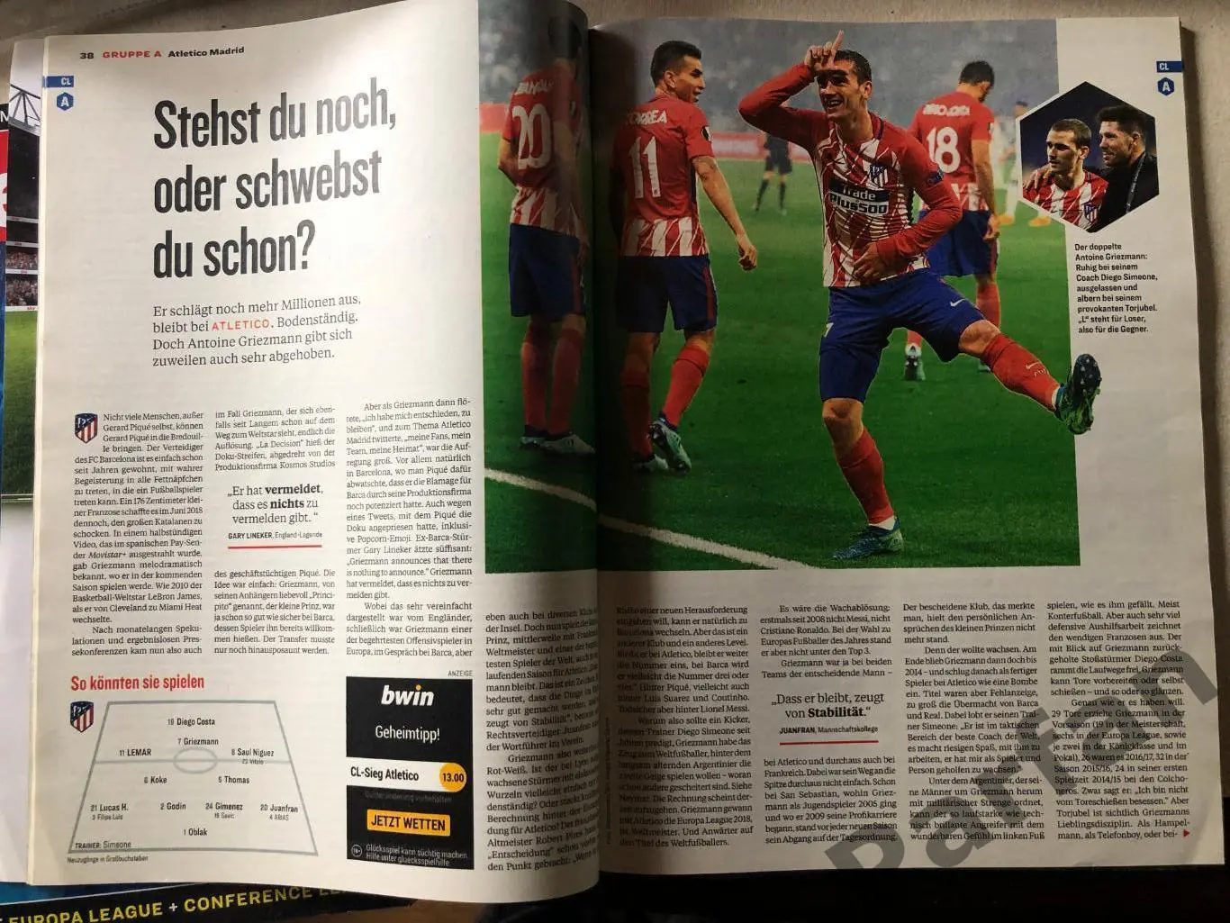 Футбол спецвыпуск Кикер/Kicker Champions league 2018/19 2