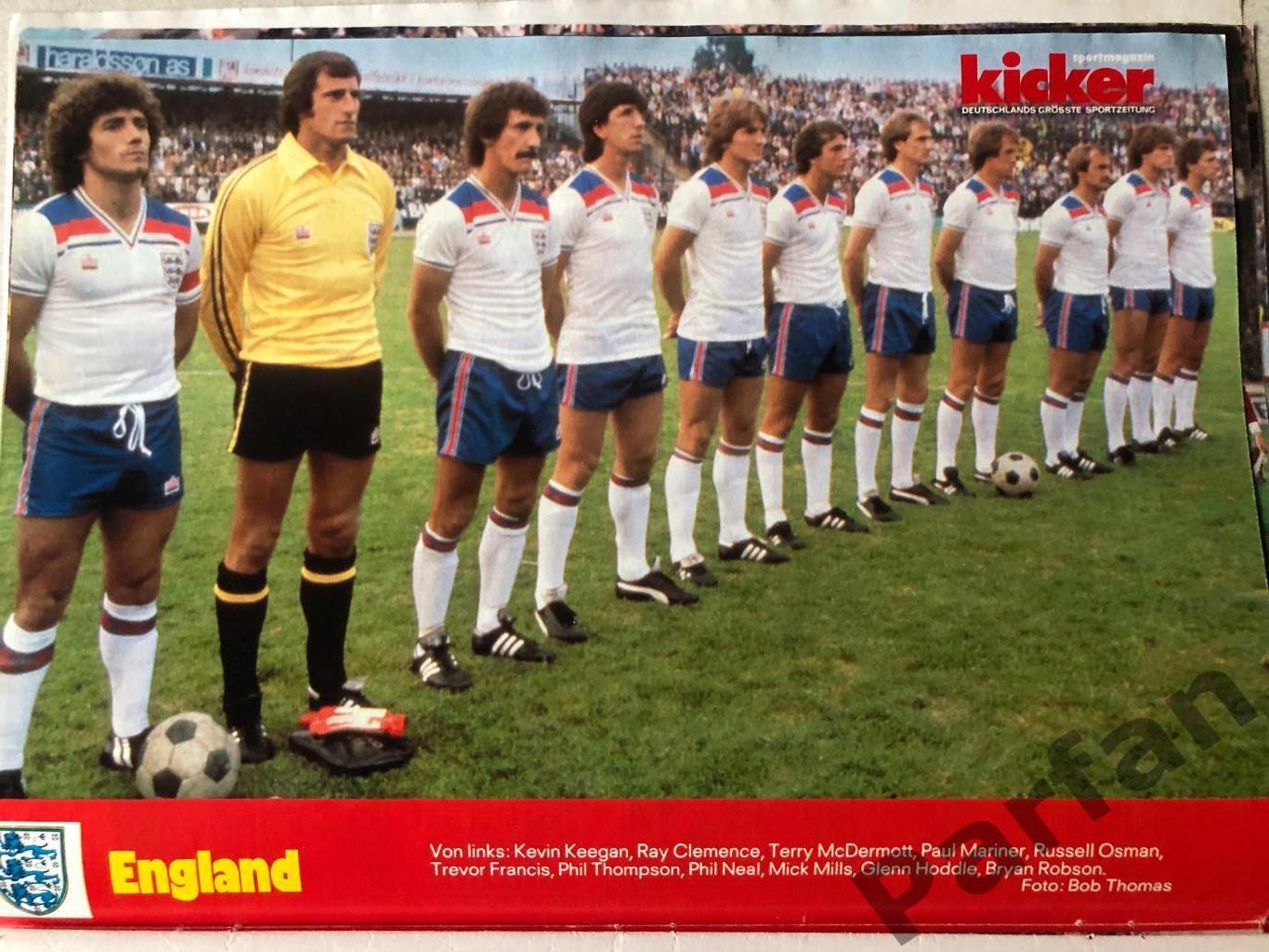 Постер, Kicker Збірна Англія 1982